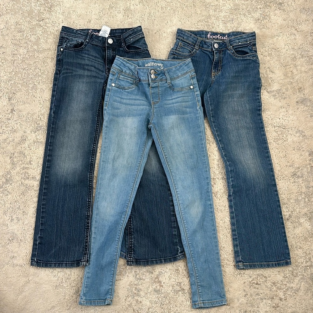 Lot of 3 Youth Jenas Gymboree 10 slim bootcut x2 & Wallflower Girl 10 skinny x1